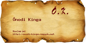 Ónodi Kinga névjegykártya